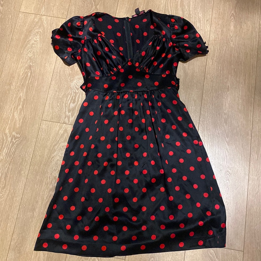 Vintage Polka Dot Silk Betsey Johnson Dress